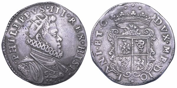 MILANO. FILIPPO III D'ASBURGO, 1598-1621. Ducatone 1603.