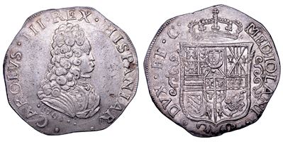 Carlo III (poi VI), Busto di Filippo o Carlo, 1707, Argent