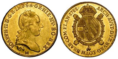 Giuseppe II d'Austria-Lorena, Testa laureata, 1788, oro
