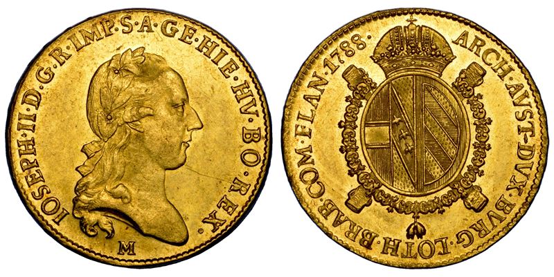 MILANO. GIUSEPPE II D'ASBURGO-LORENA, 1780-1790. Sovrana 1788.  - Auction Numismatics - Cambi Casa d'Aste