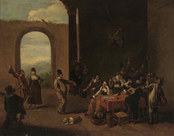 Scena di genere con maschere