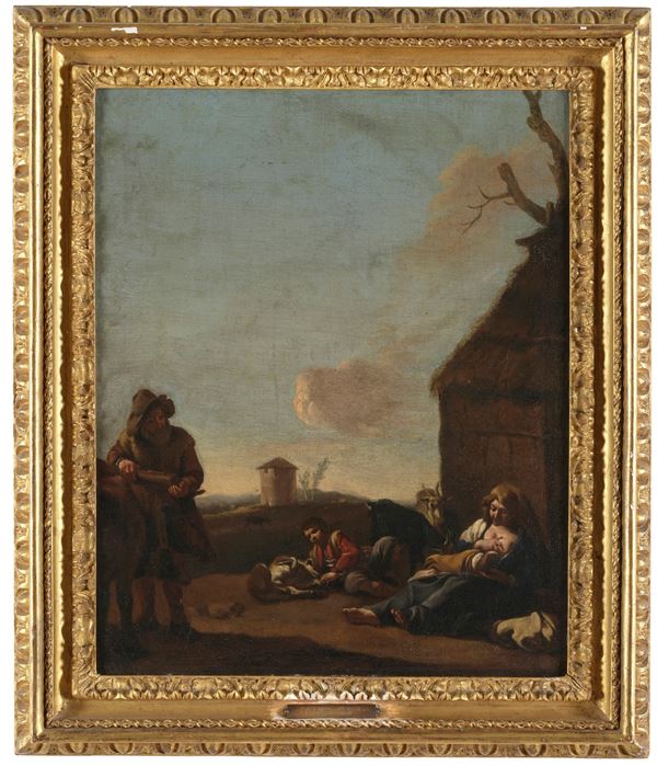 Scena di genere con popolani