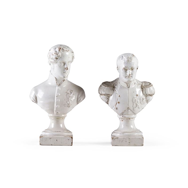 Bustini di Napoleone e del Duca di Reichstat, XIX secolo.  - Auction Italian Mansions - Cambi Casa d'Aste