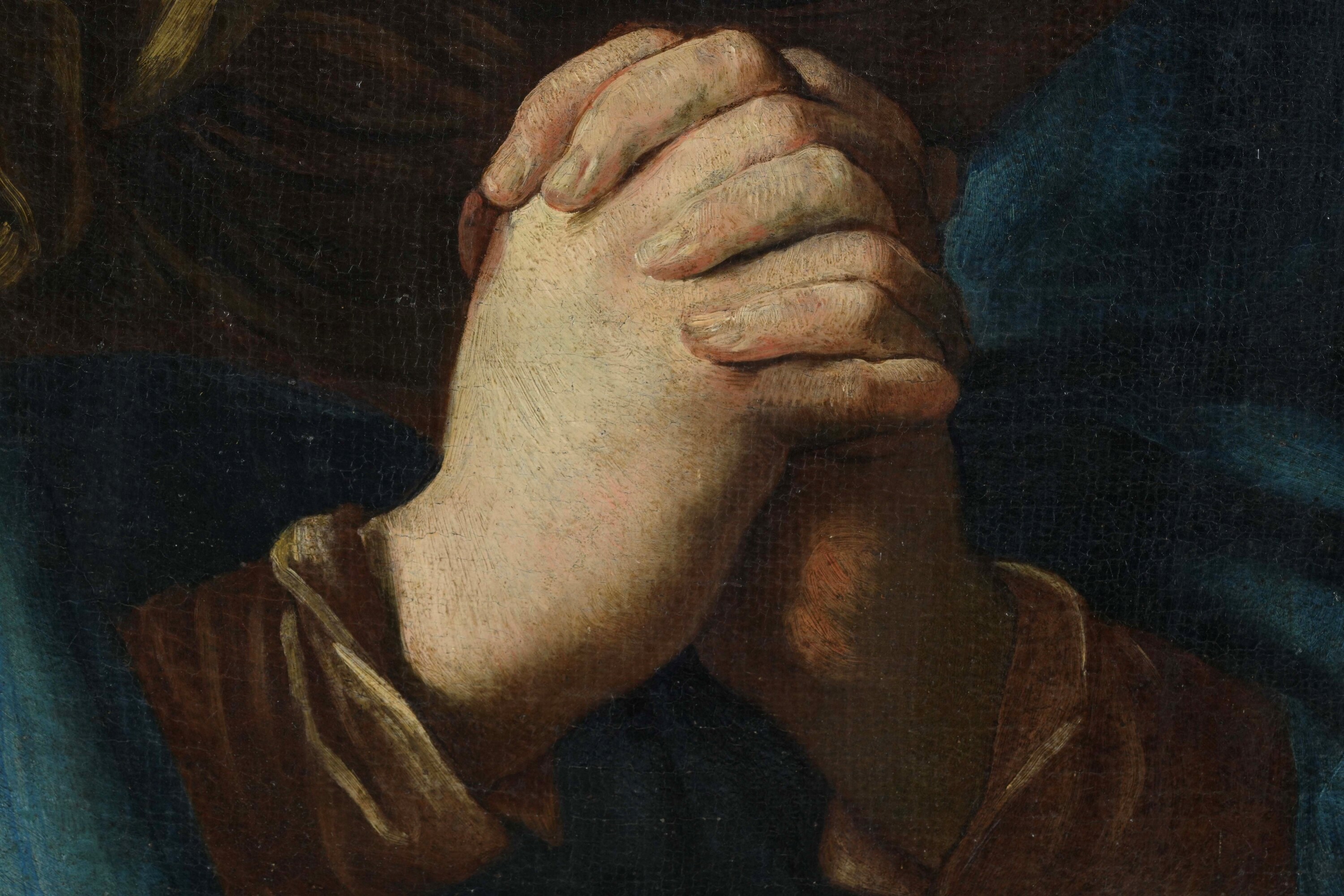 Scuola emiliana del XVII-XVIII secolo, Madonna orante, olio su tela