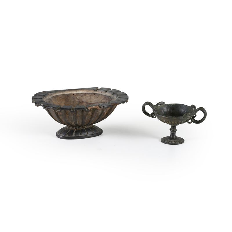 Due coppe in legno e bronzo  - Asta Dimore Italiane TIME - Cambi Casa d'Aste