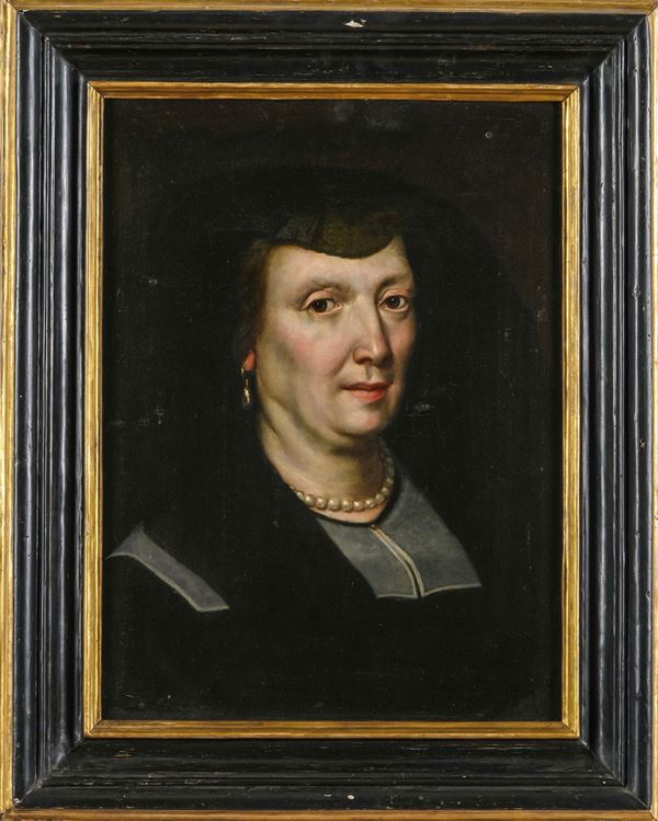 Justus Sustermans - Ritratto di Caterina Pulciani con collana di perle