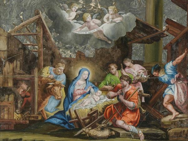 Scuola veneta del XVIII secolo Adorazione dei Pastori