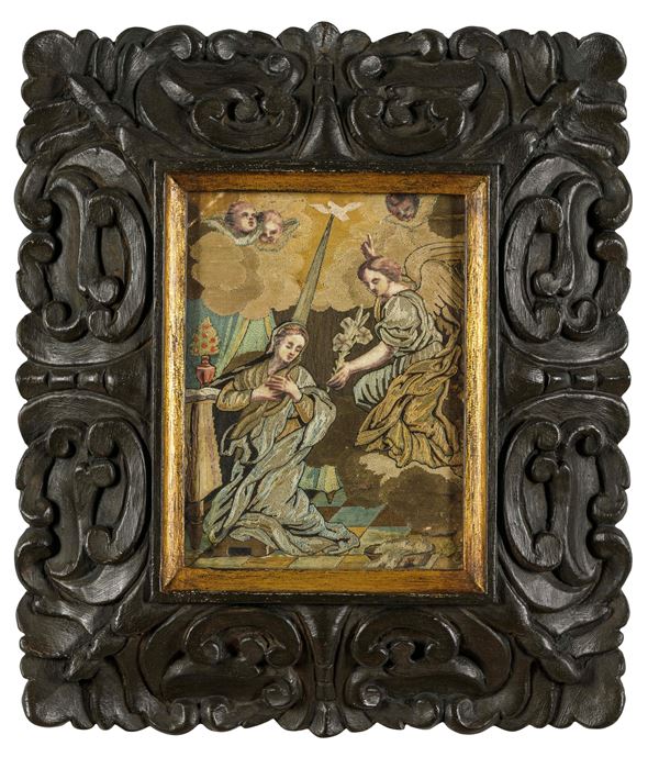 Piccolo tessuto ricamato, XVIII secolo