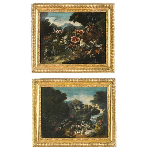 Gaspare Lopez - Nature morte entro paesaggio