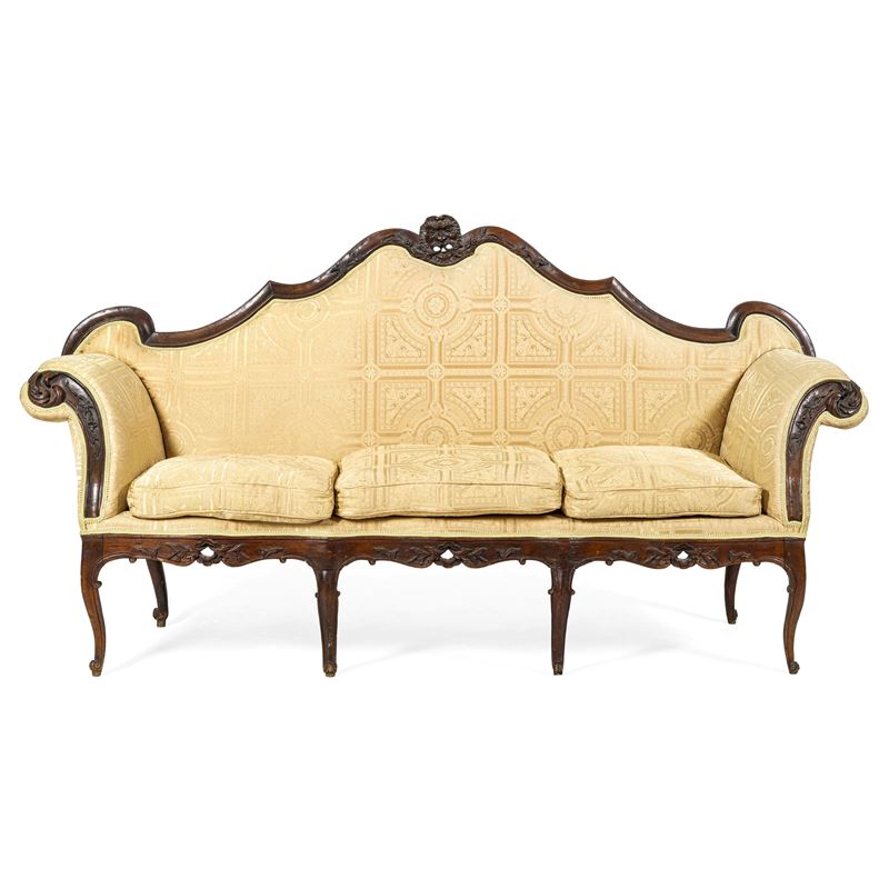 Divano a orecchioni. Lombardo-Veneto XVIII secolo  - Auction Italian Mansions - Cambi Casa d'Aste