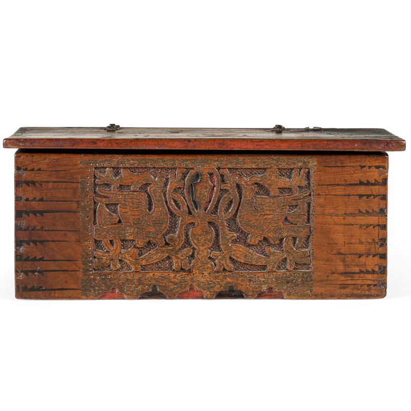 Cassettina in legno intagliato. Alto Veneto, XVI-XVII secolo.  - Asta Dimore Italiane - Cambi Casa d'Aste