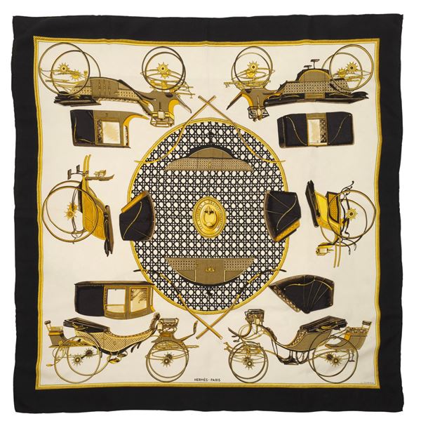 Hermès - Foulard "Les Voitures à Transformation"