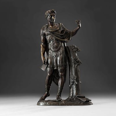 Fonda tour: Fonditore del XIX secolo, Giulio Cesare loricato (bronzo fuso e patinato)