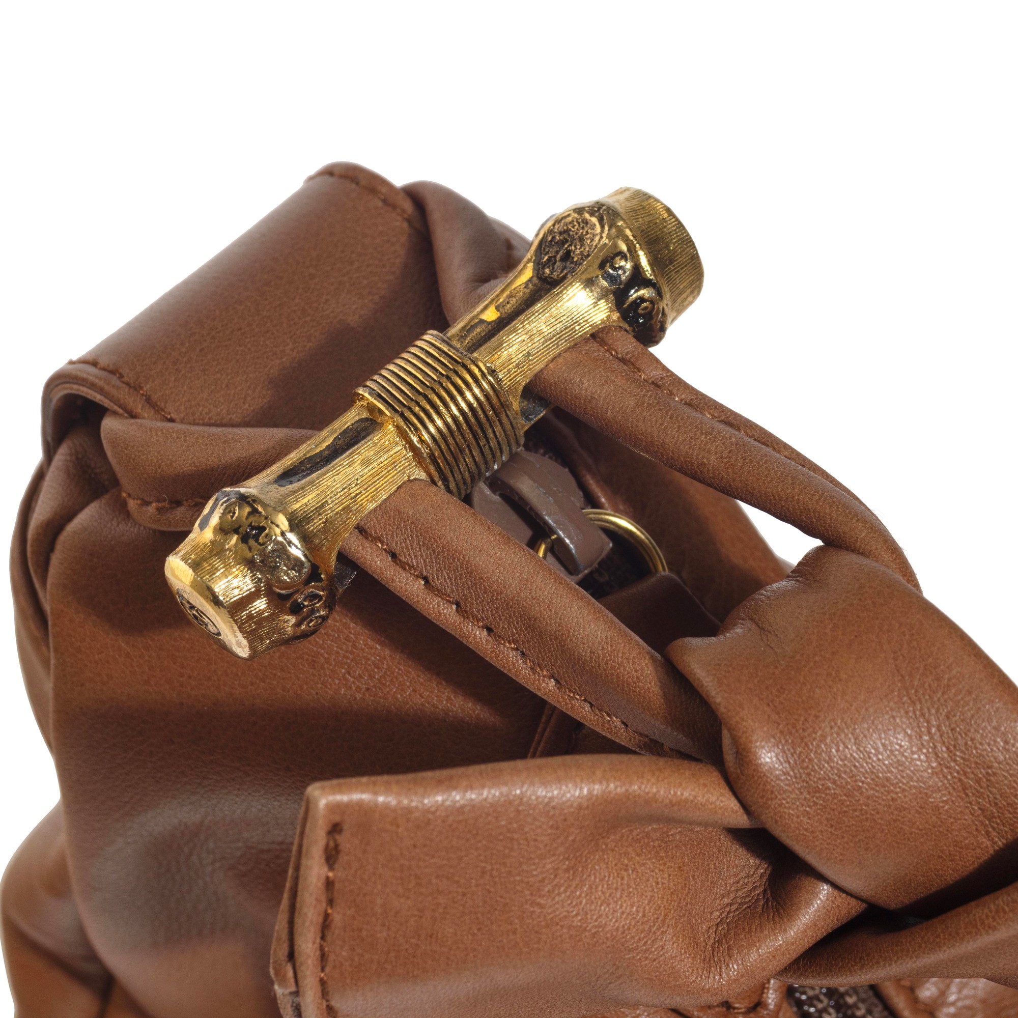Gucci - Borsa a tracolla in pelle marrone