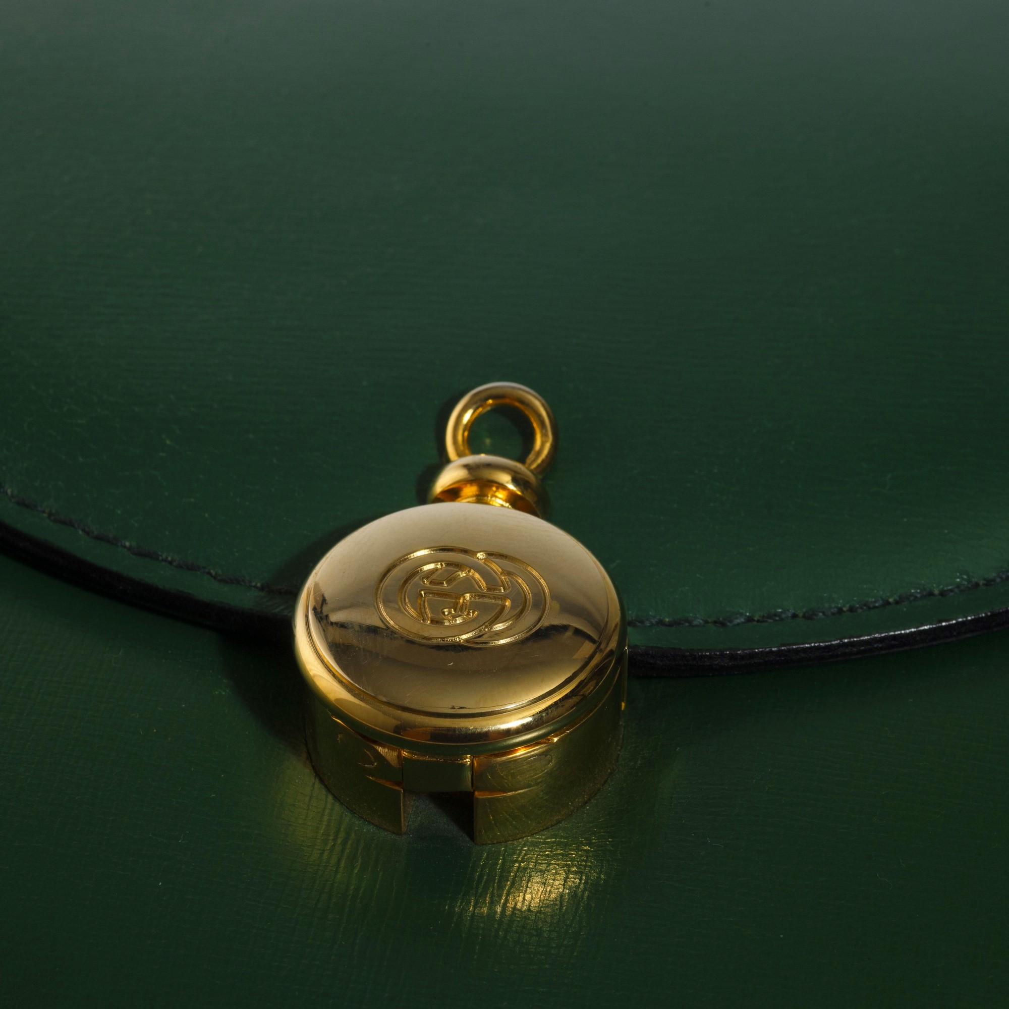 Gucci - Borsa in pelle verde con tracolla