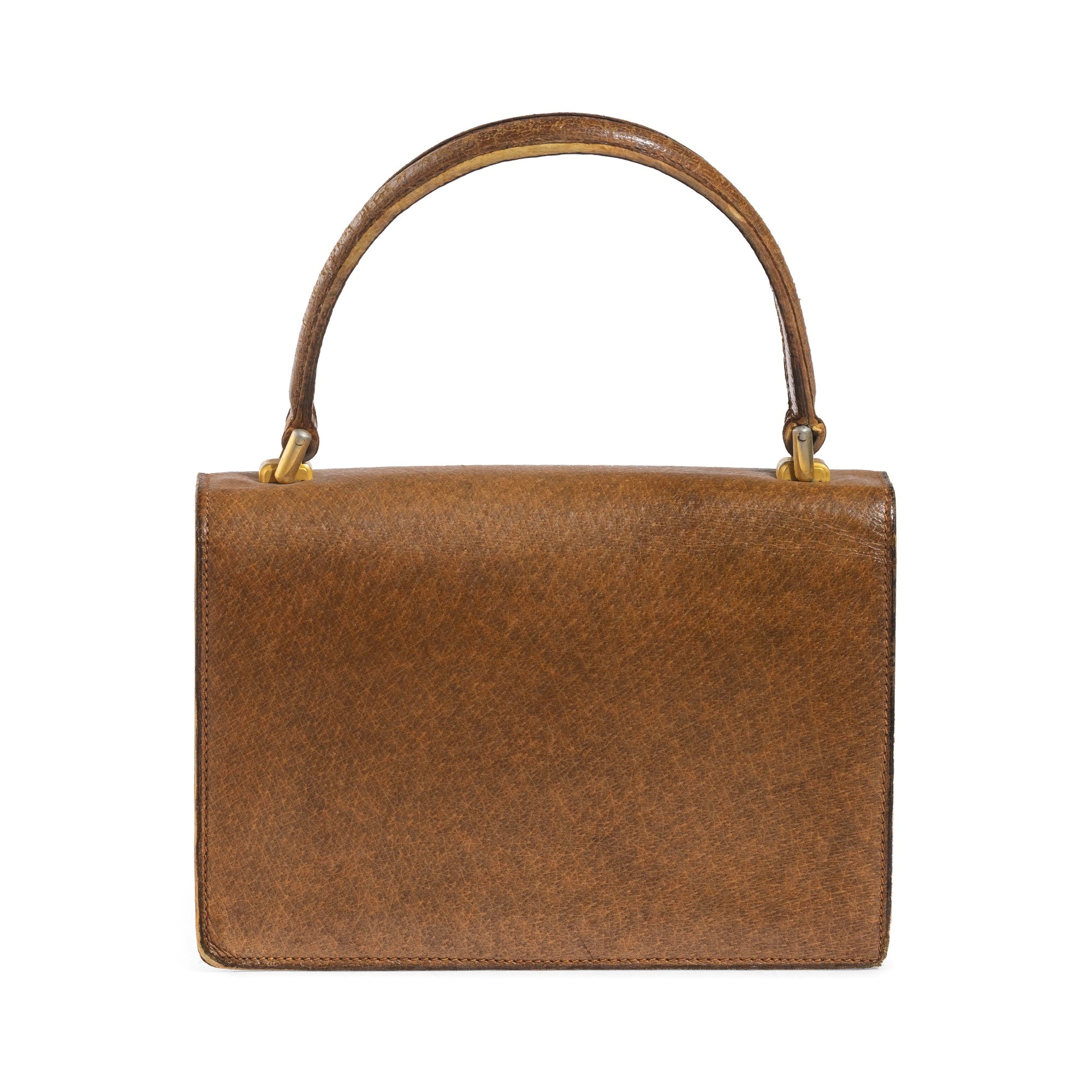 Gucci - Borsa in pelle marrone con portamonete interno rimovibile e specchio