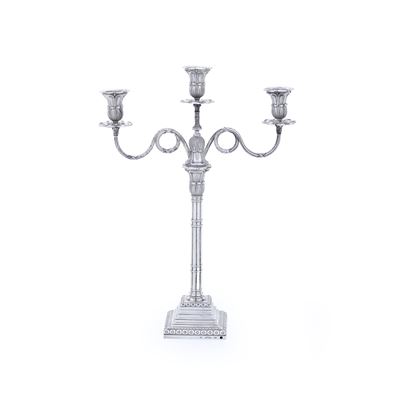 Mario Poli, Candelabro in argento fuso e sagomato (Argenteria milanese, XX secolo)