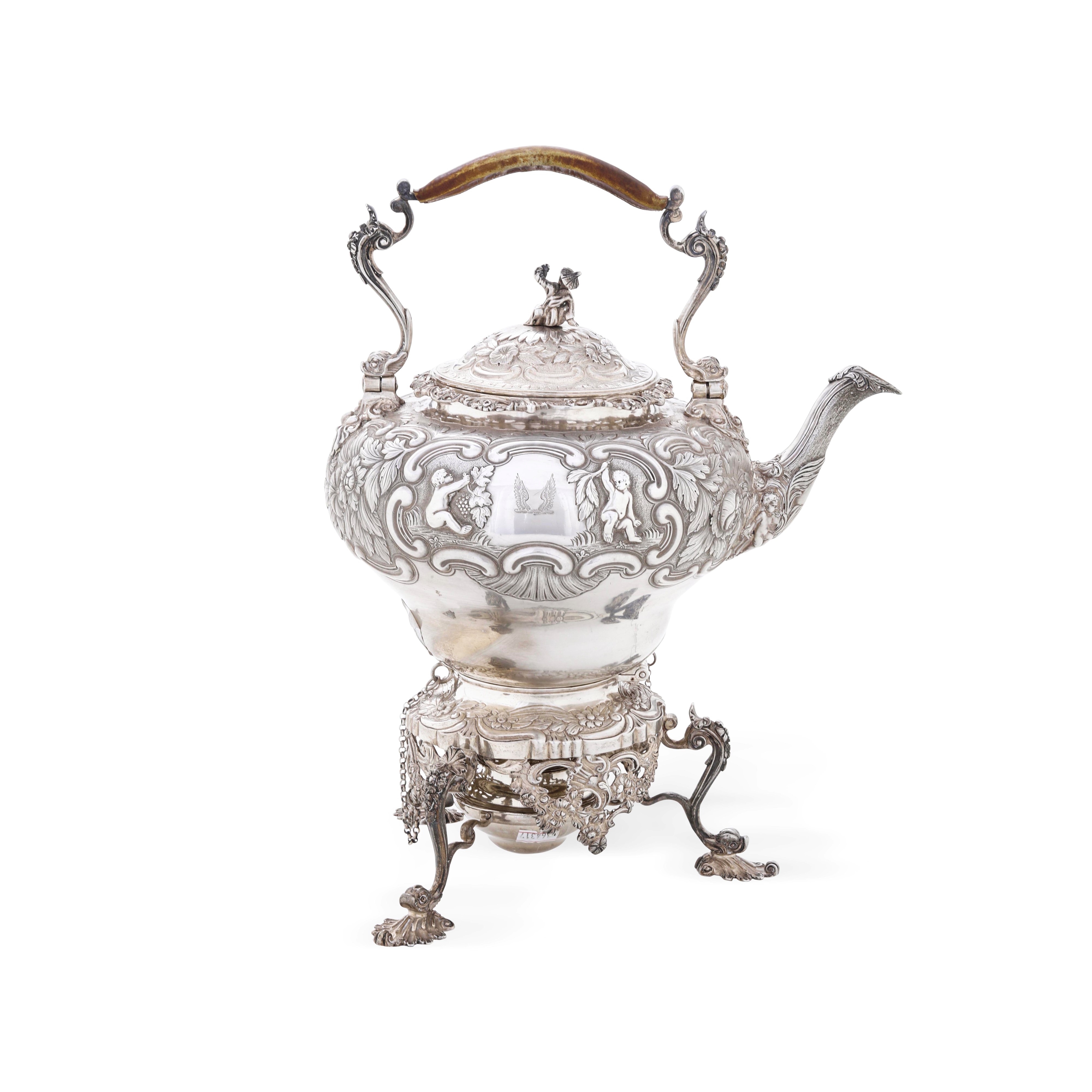 Tèiera, Londra 1817, argento fuso, sbalzato e cesellato