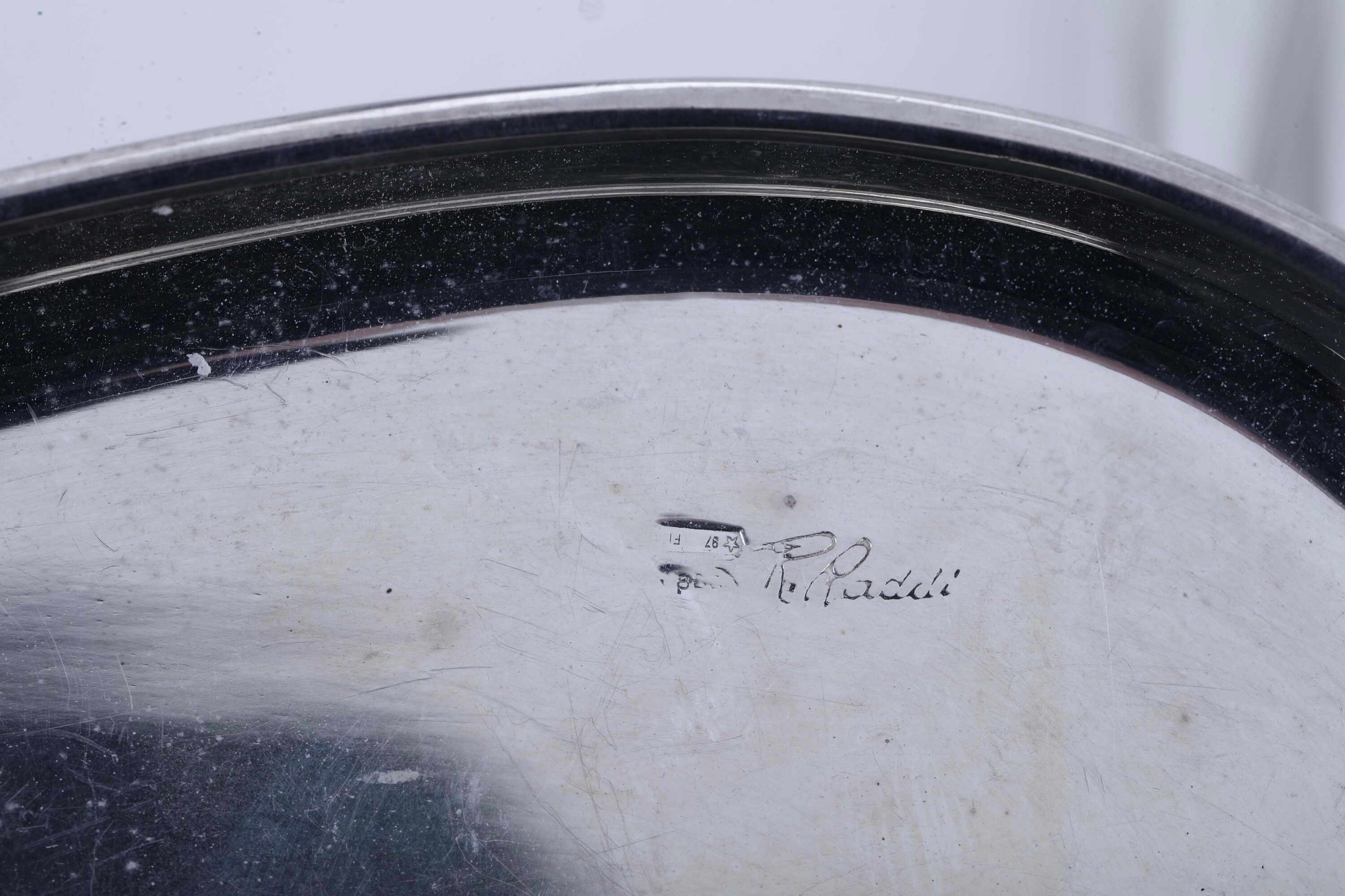 F.lli Raddi, Raccoglibriciole in argento fuso e sagomato, Firenze