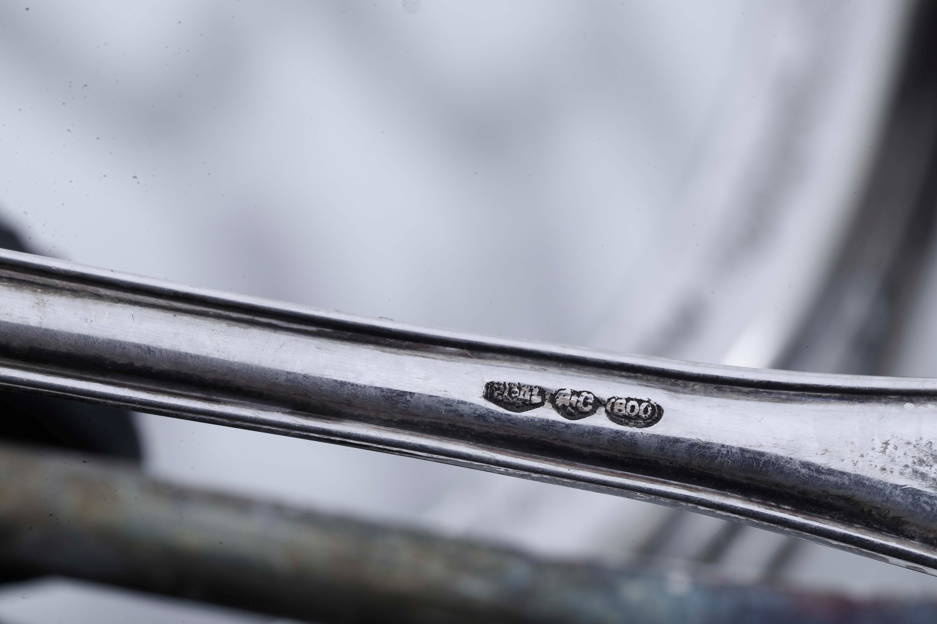 Secchiello per il ghiaccio con pinza, Vetro con montatura in argento, Italia XX secolo