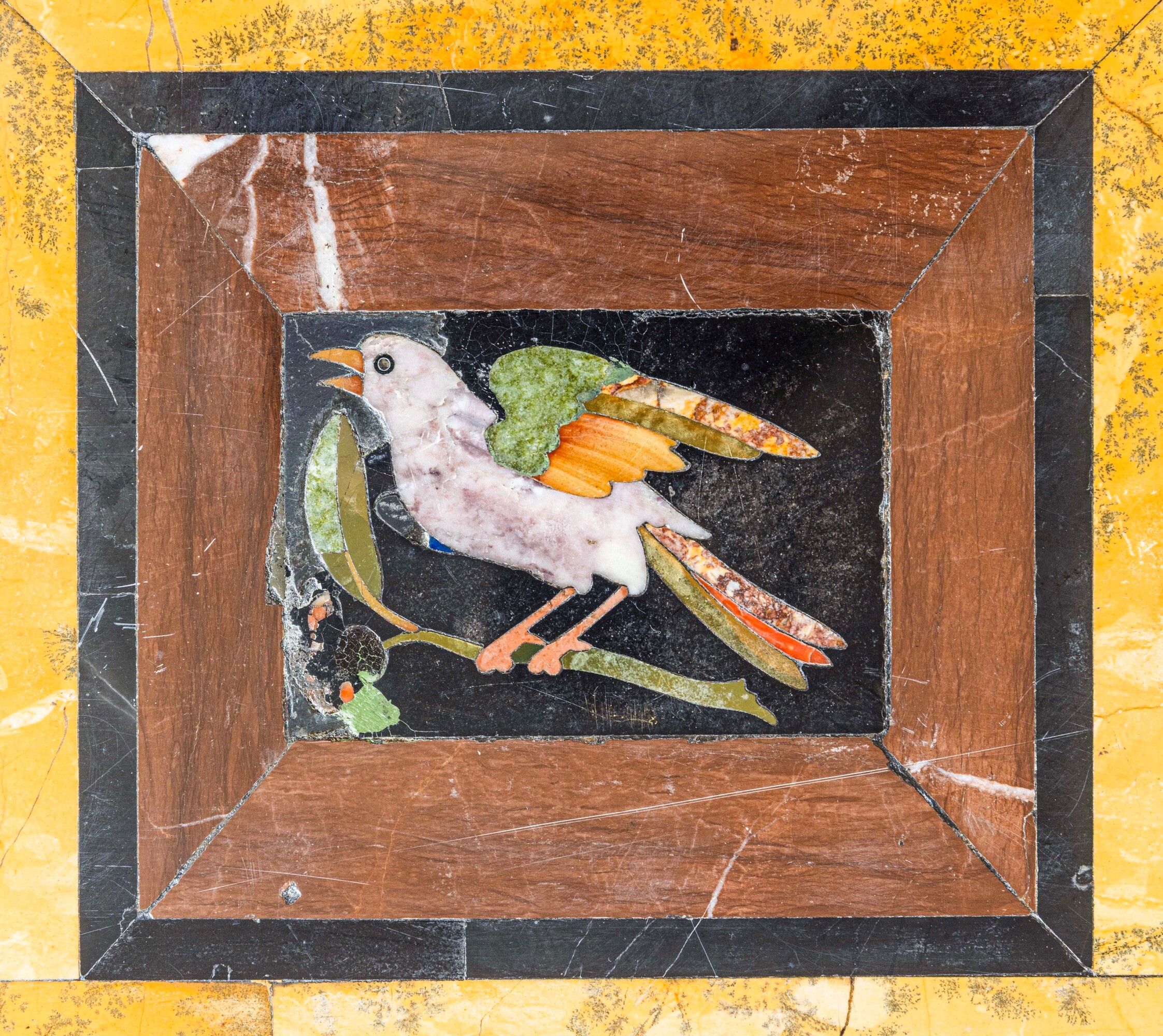 Coppia di piani in marmo con formelle in pietre dure e tenere. Galleria dei Lavori Granducale, Fi...
