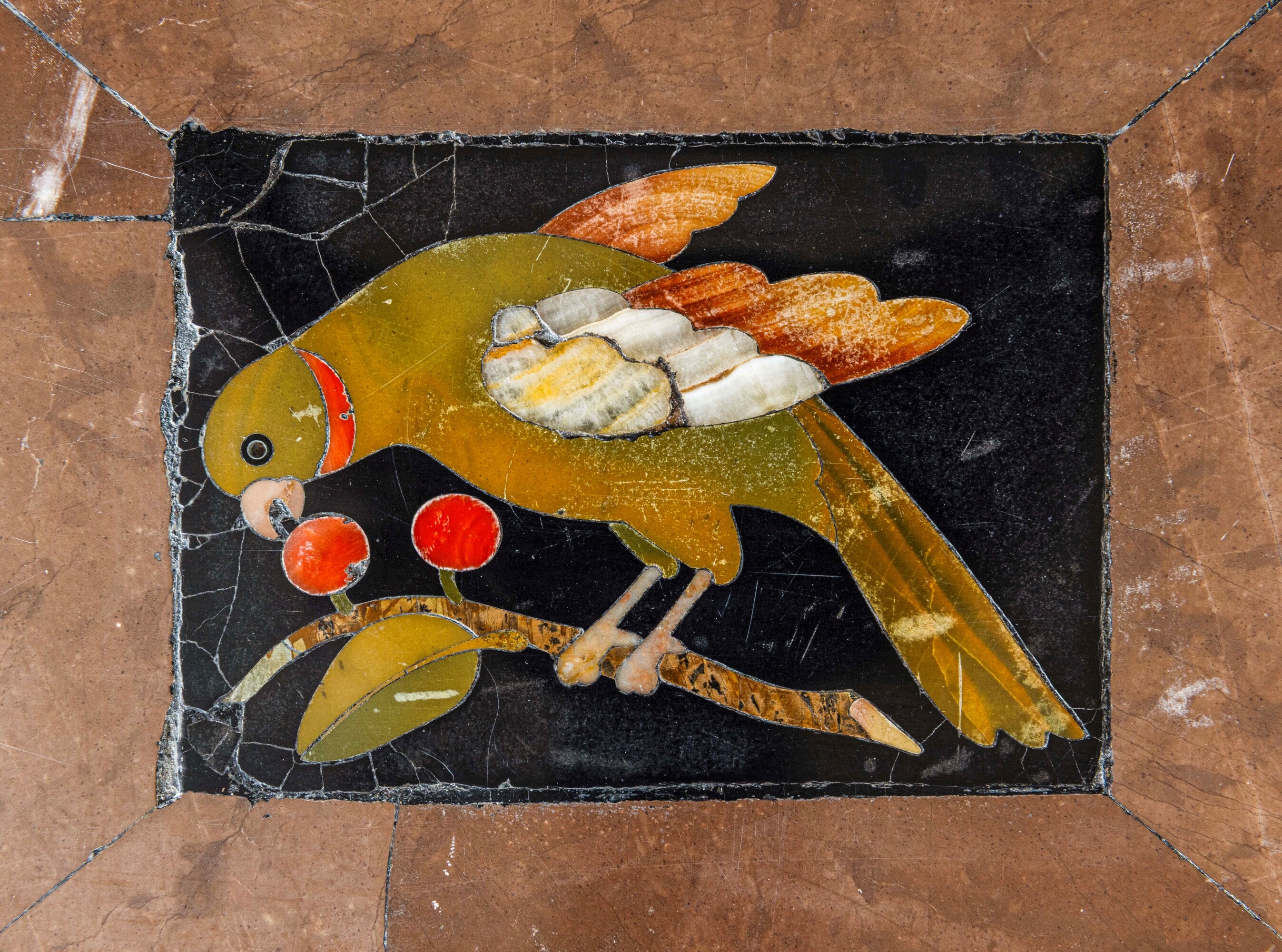 Coppia di piani in marmo con formelle in pietre dure e tenere. Galleria dei Lavori Granducale, Fi...