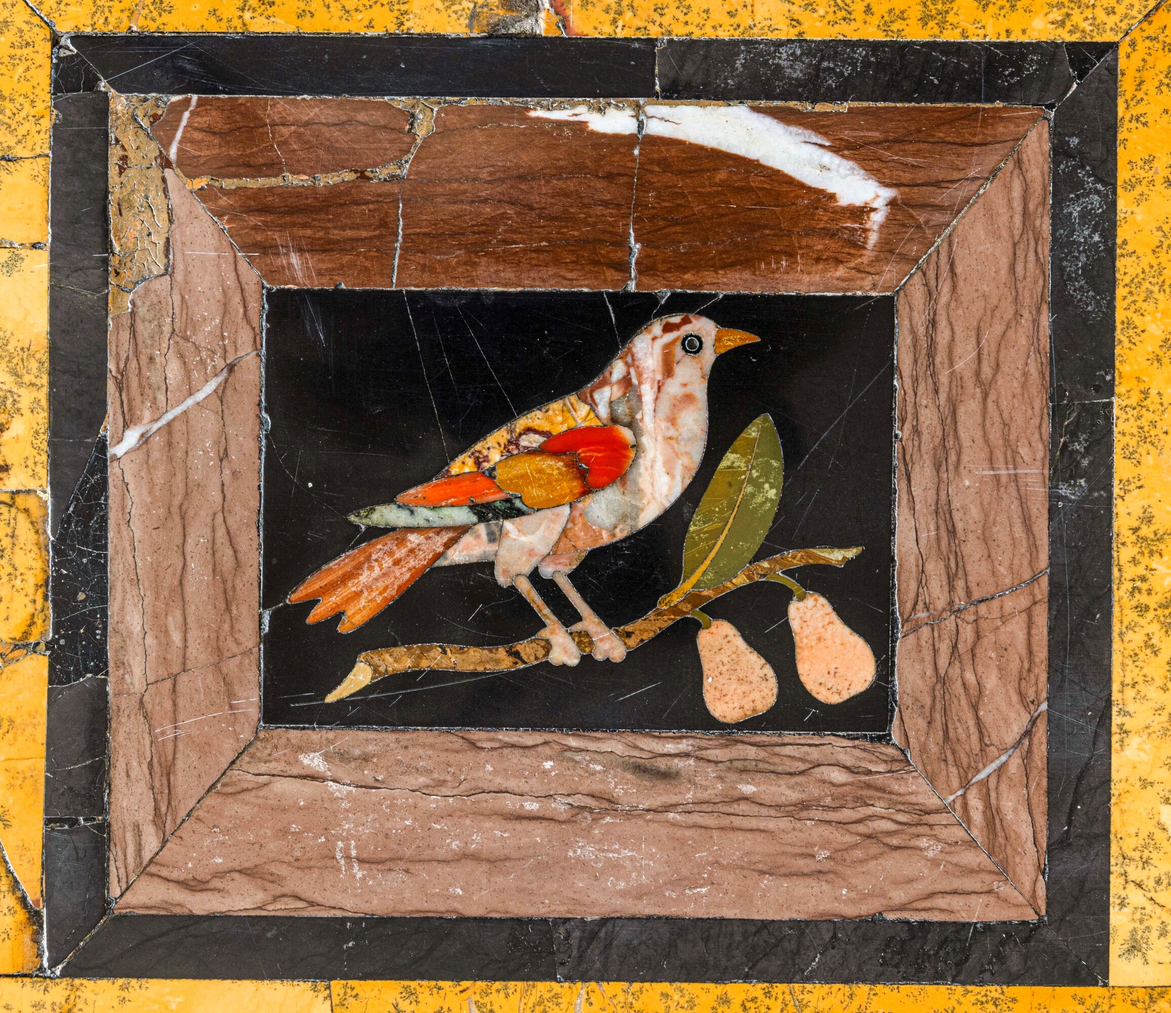 Coppia di piani in marmo con formelle in pietre dure e tenere. Galleria dei Lavori Granducale, Fi...
