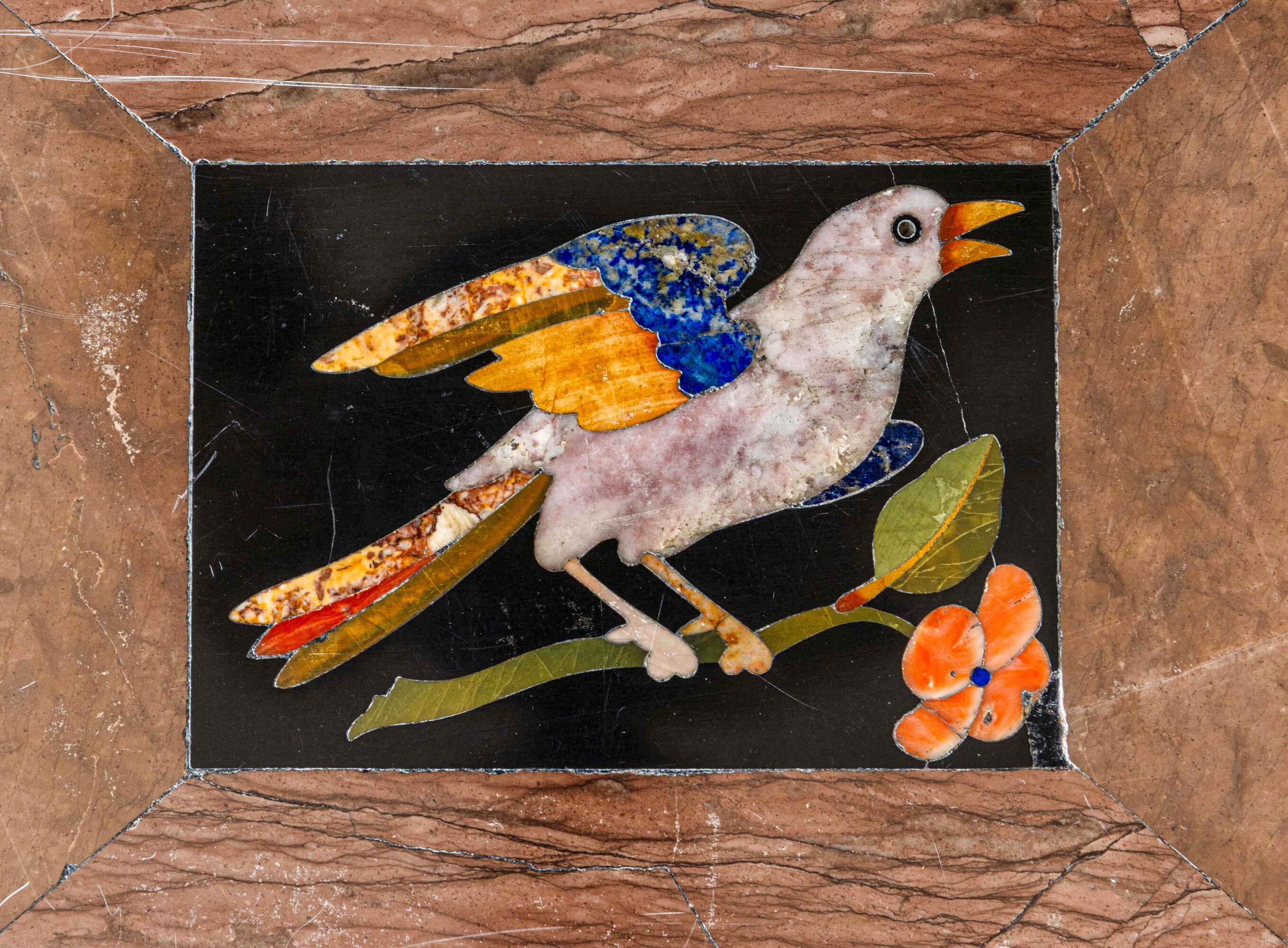 Coppia di piani in marmo con formelle in pietre dure e tenere. Galleria dei Lavori Granducale, Fi...