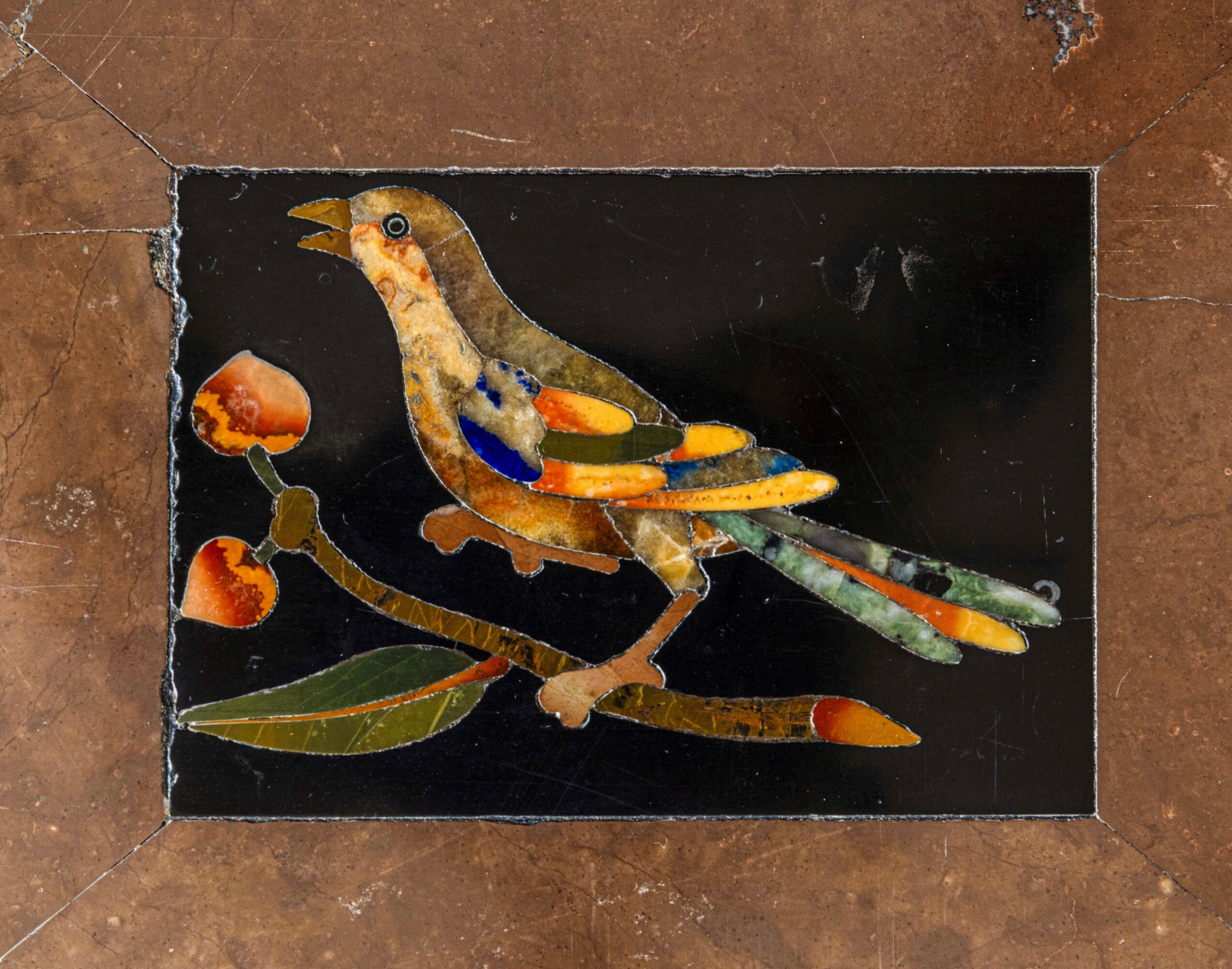 Coppia di piani in marmo con formelle in pietre dure e tenere. Galleria dei Lavori Granducale, Fi...