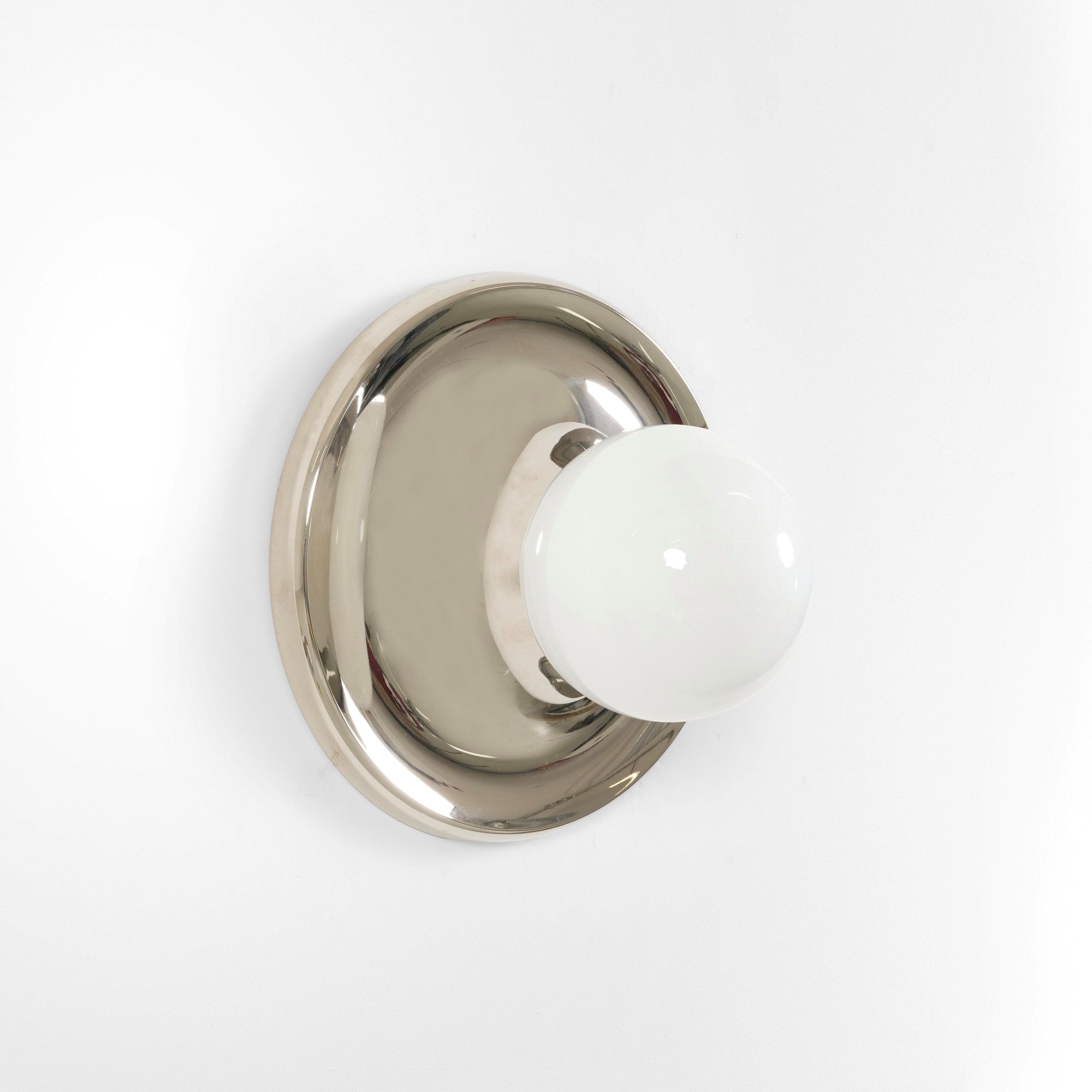Achille Castiglioni - Lampada da parete o da plafone mod. Balum A-230, struttura in metallo e dif...
