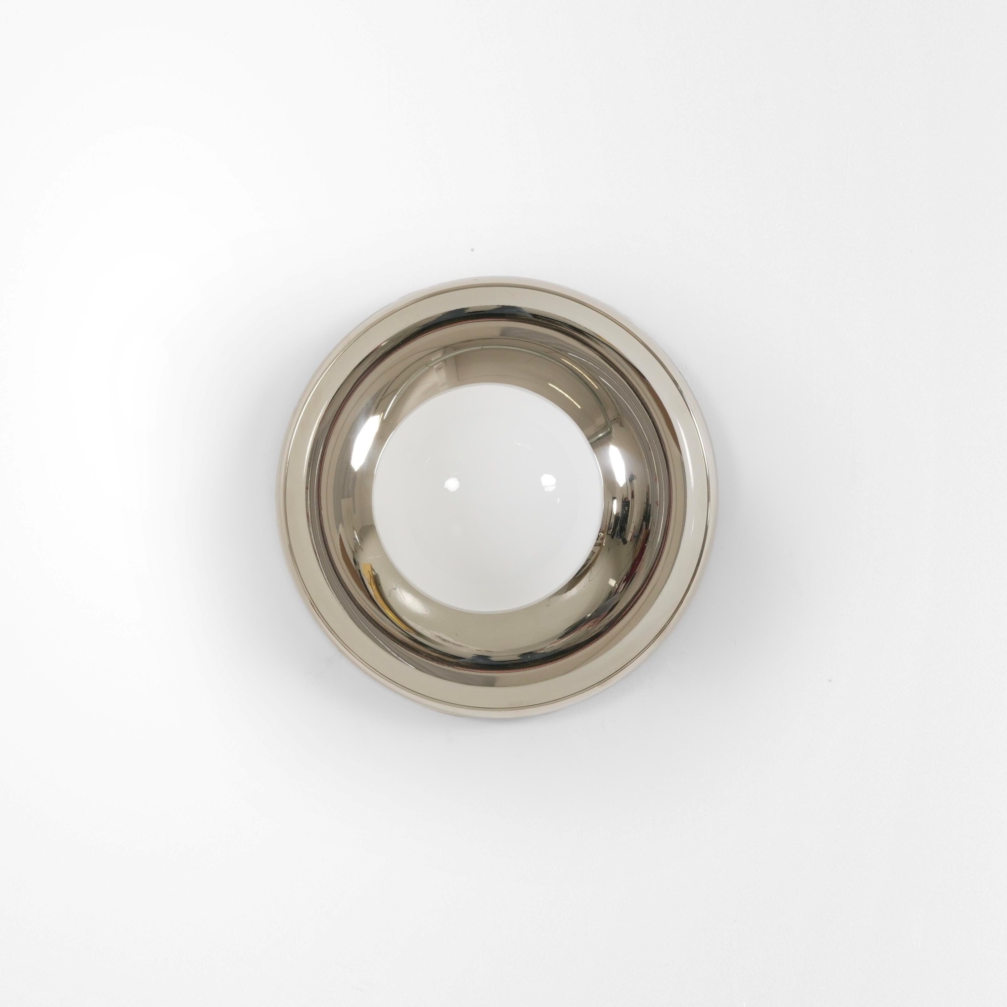 Achille Castiglioni - Lampada da parete o da plafone mod. Balum A-230, struttura in metallo e dif...