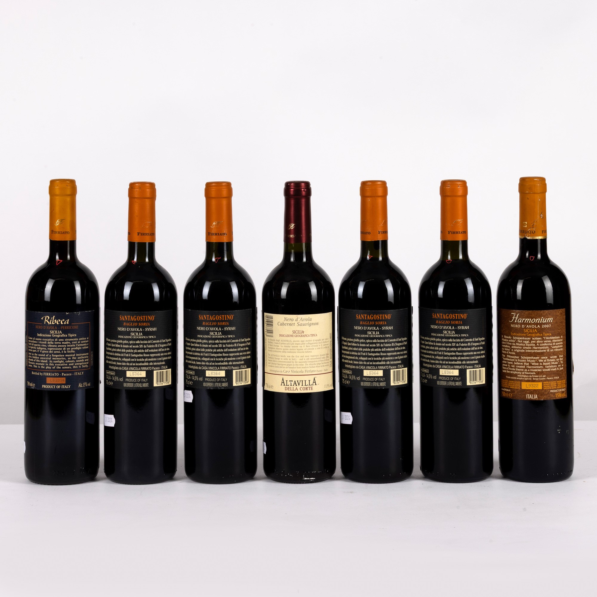 Firriato, Selezione Vini
