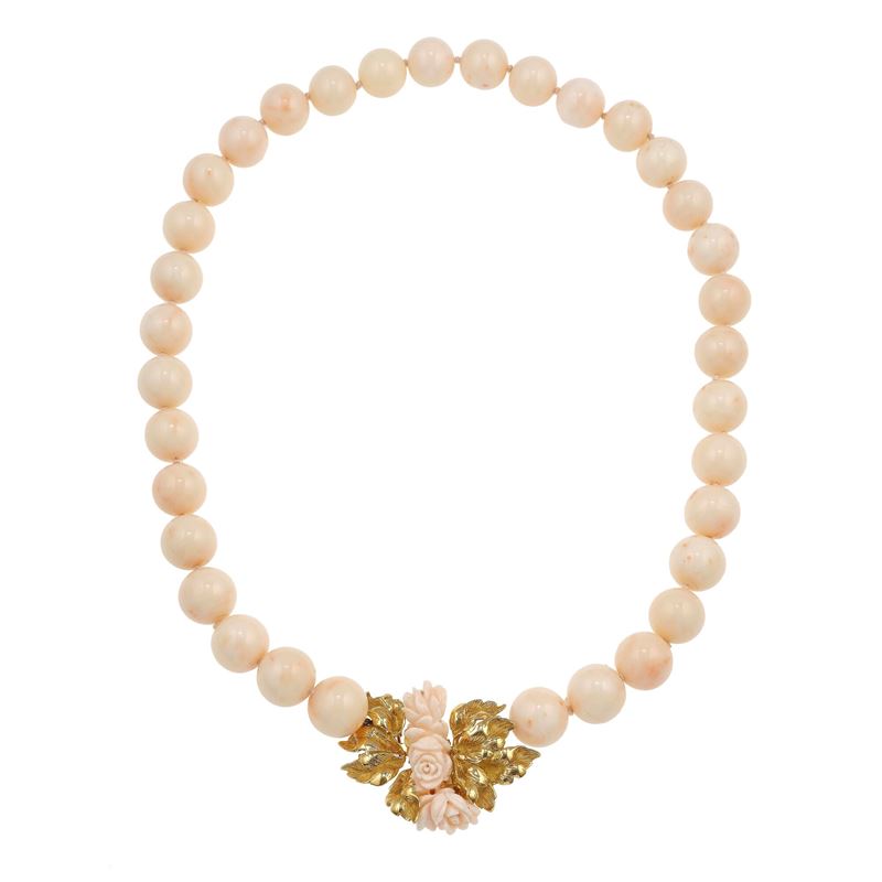Coral and gold necklace  - Auction Fine Jewellery - Cambi Casa d'Aste