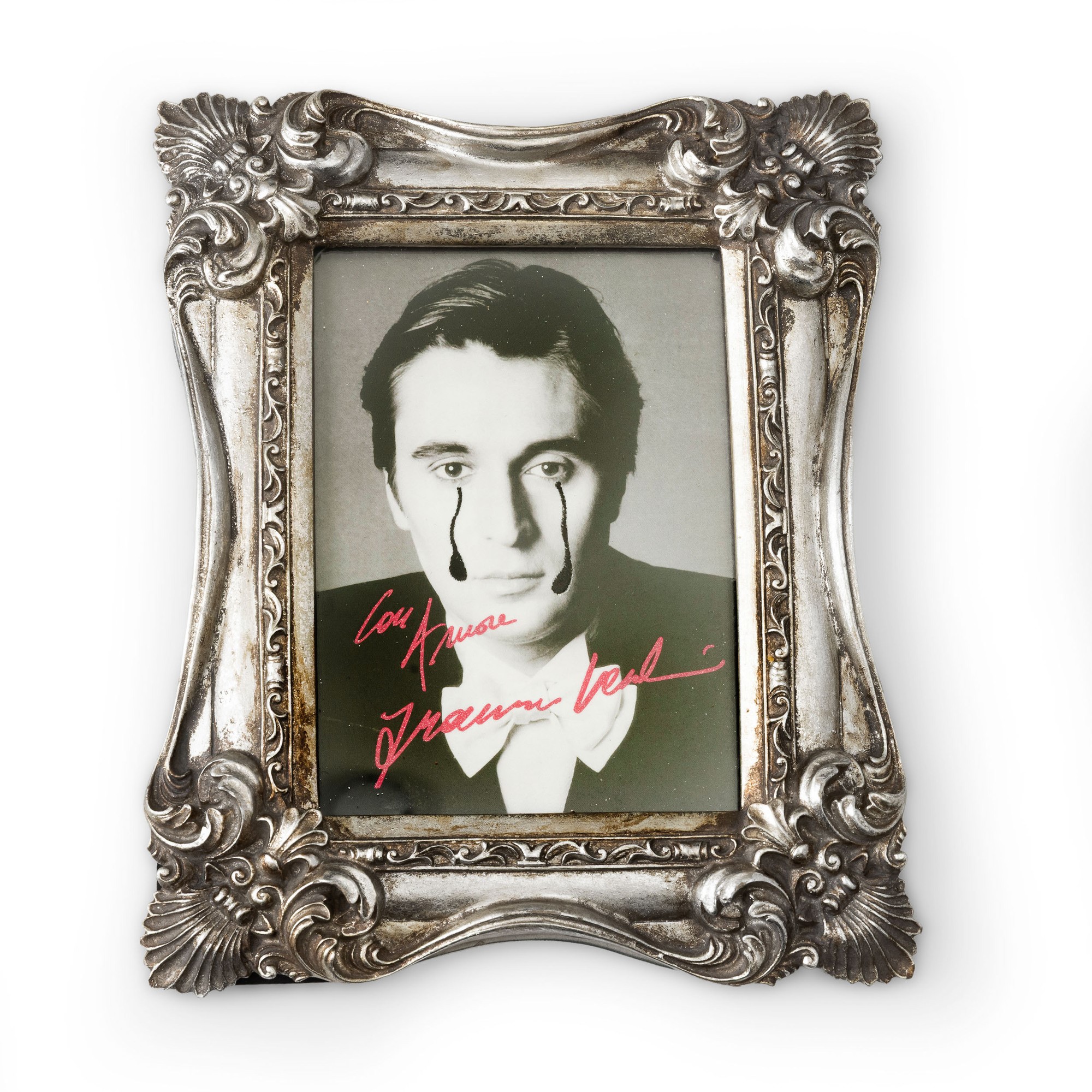Francesco Vezzoli - Con amore, cartolina entro cornice (2012)