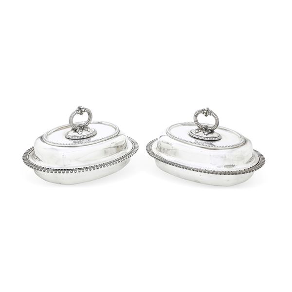 Coppia di legumiere. Tiffany, USA, 1881