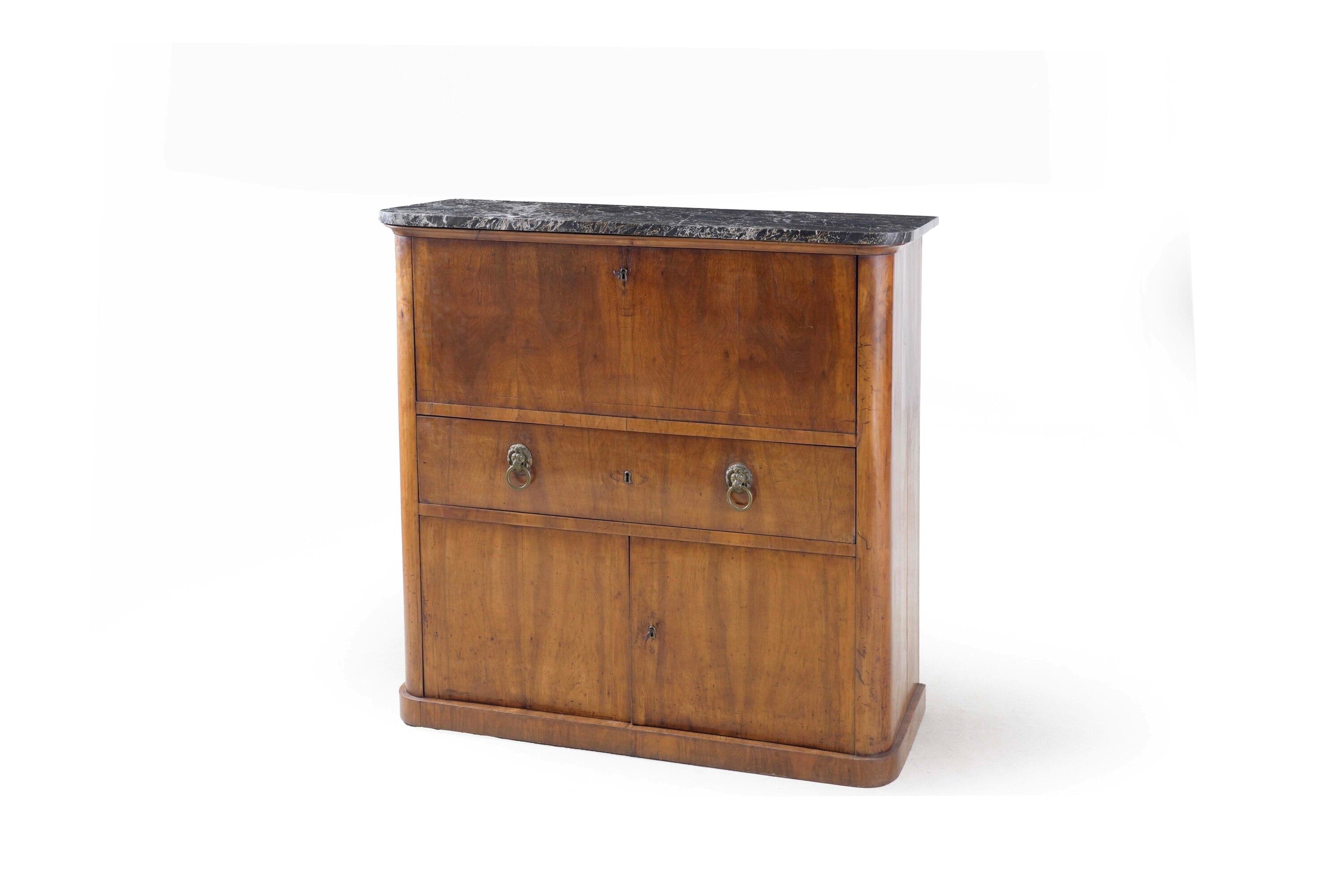 Mobile piccolo secretaire, piano in marmo