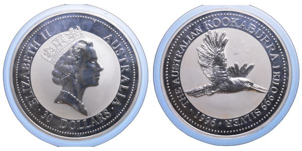 AUSTRALIA. ELIZABETH II, 1953-2022. 30 Dollars 1996.