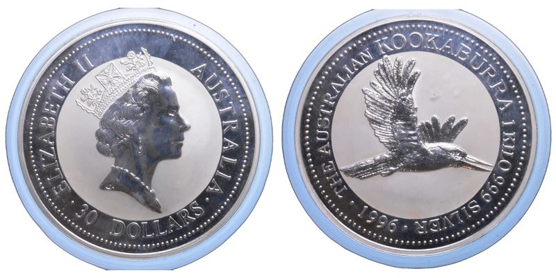 AUSTRALIA. ELIZABETH II, 1953-2022. 30 Dollars 1996.  - Auction Light Numismatics - Cambi Casa d'Aste