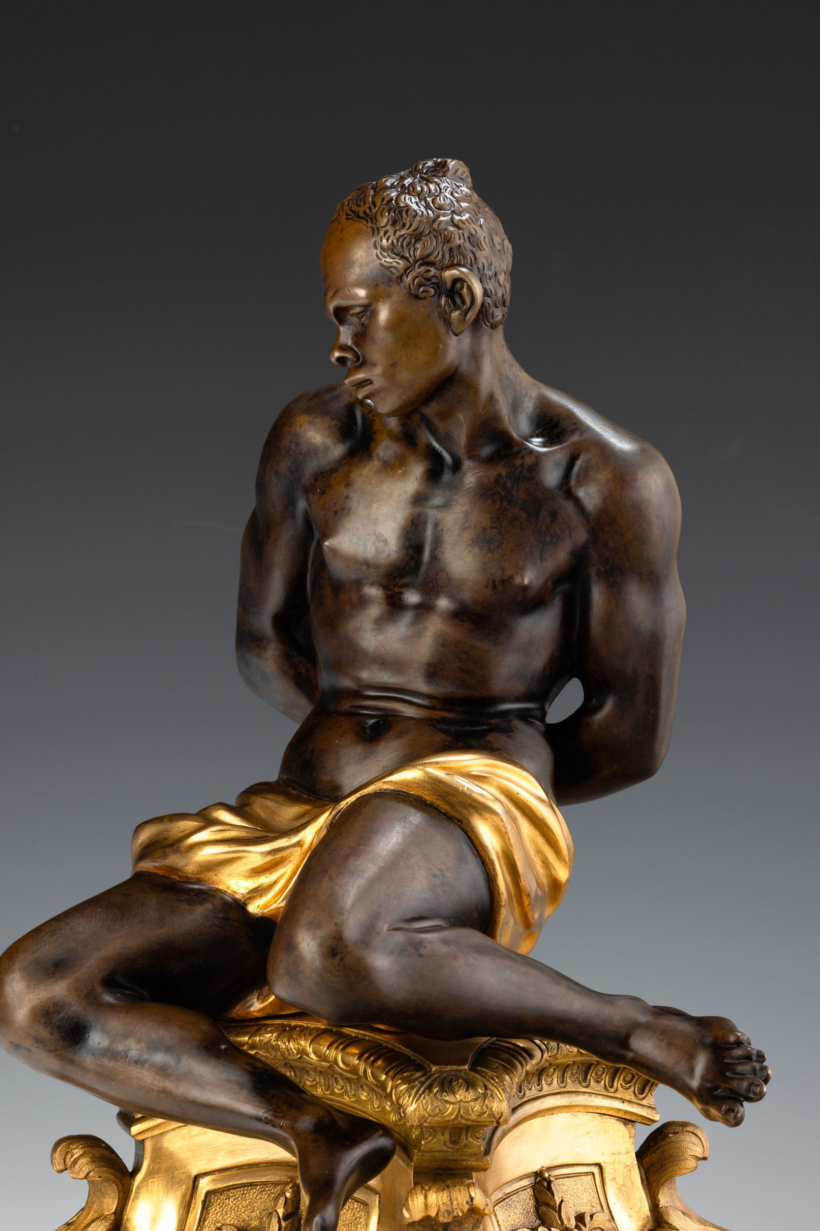 Coppia di schiavi mori, su modello di Pietro Tacca (Carrara, 1577 - Firenze, 1640). Francia, XIX ...