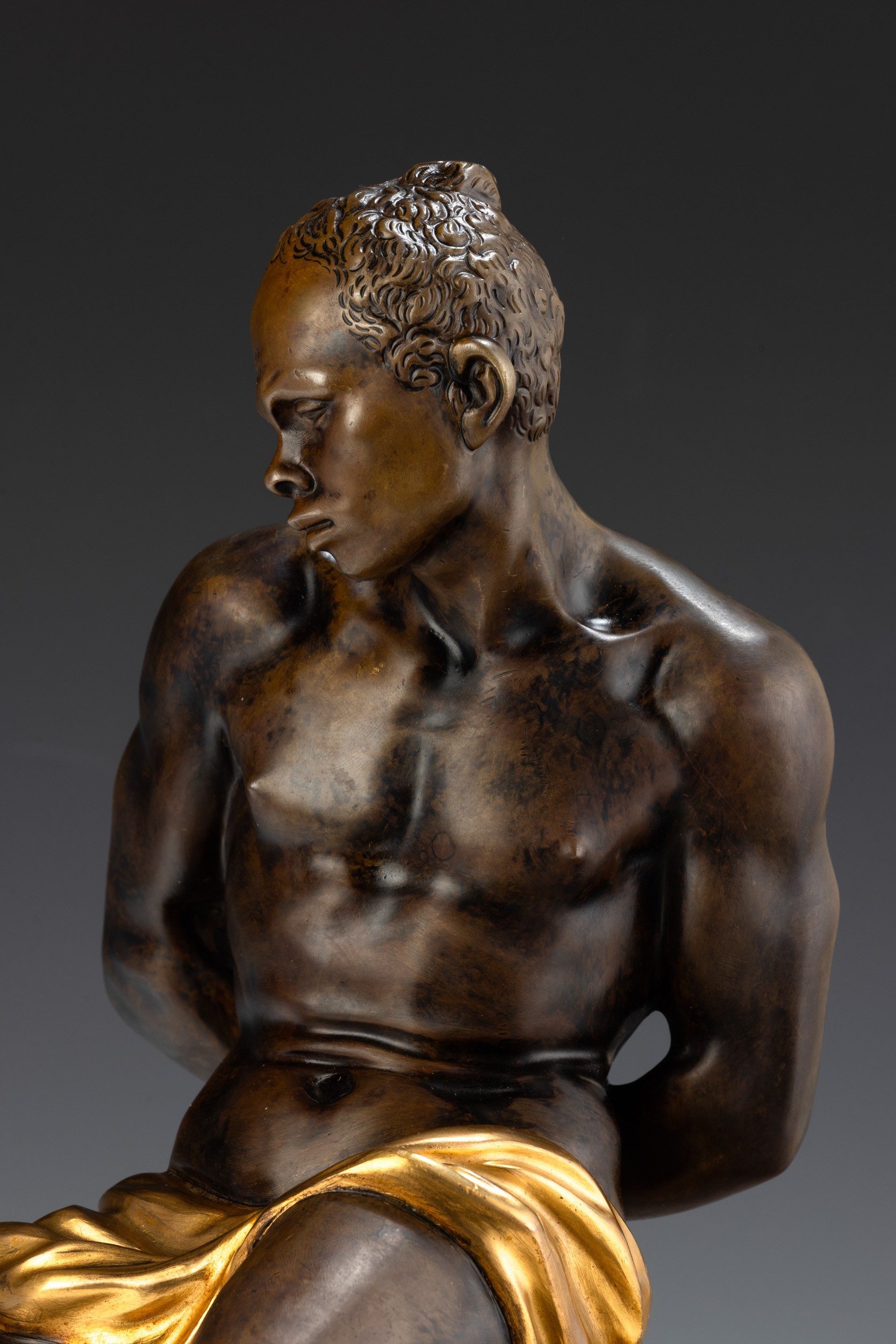 Coppia di schiavi mori, su modello di Pietro Tacca (Carrara, 1577 - Firenze, 1640). Francia, XIX ...