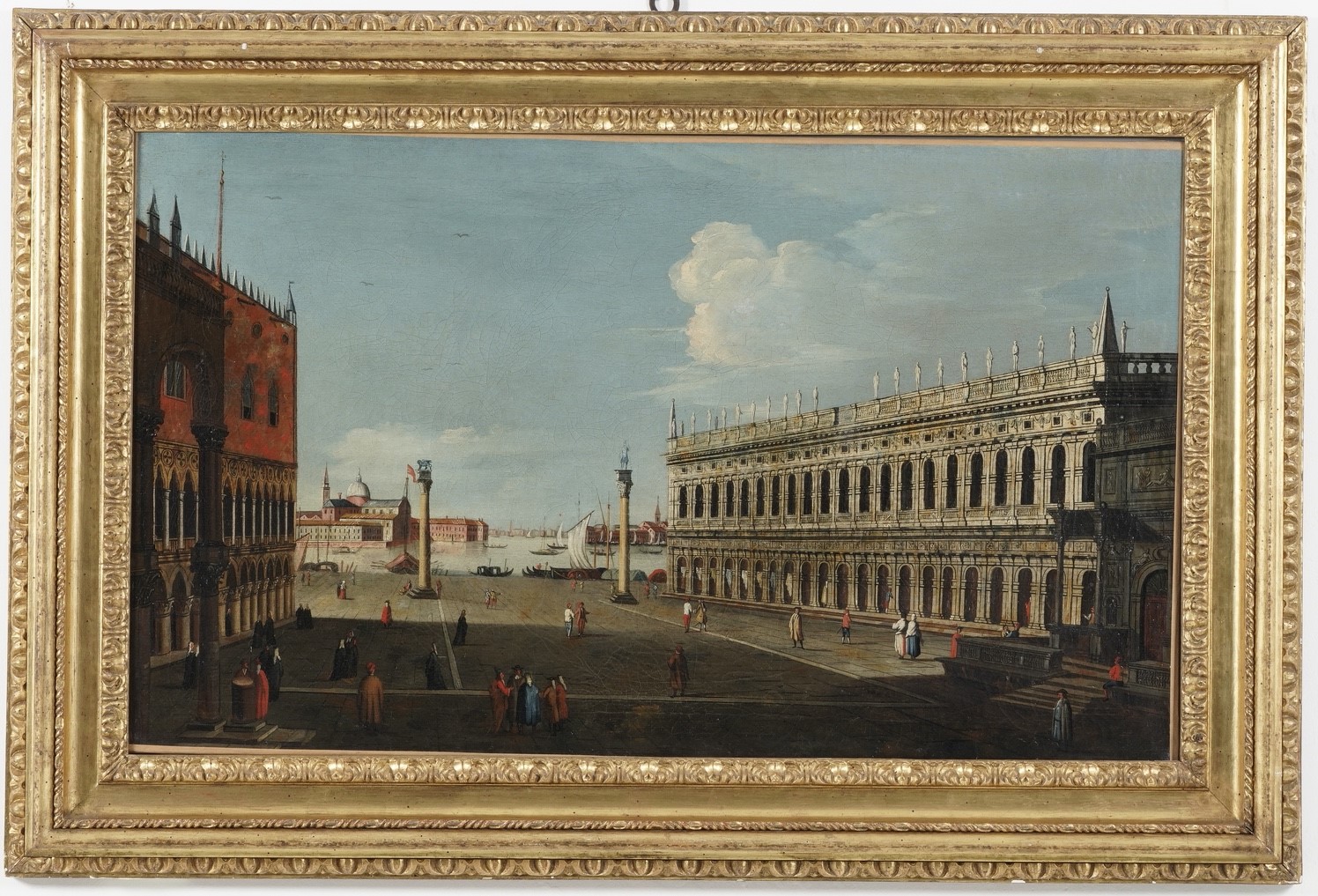 Francesco Tironi - Veduta di piazza San Marco a Venezia, olio su tela