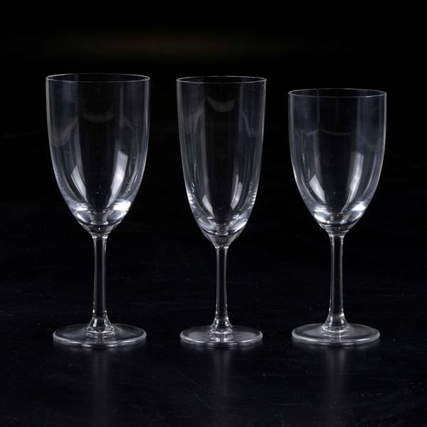 Servizio di calici.  Lalique, XX secolo.