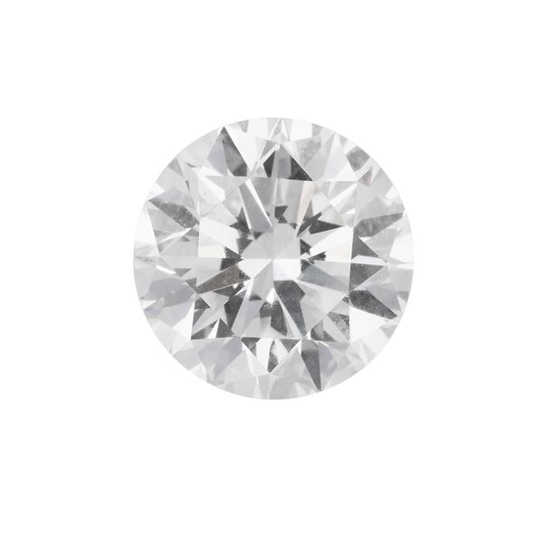 Diamante taglio brillante di ct 3.43, colore I, caratteristiche interne VS1, fluorescenza nulla