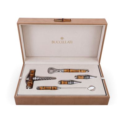 Maison Gianmaria Buccellati, Set Bar Tahiti, argento 925 e altri materiali, XXI secolo
