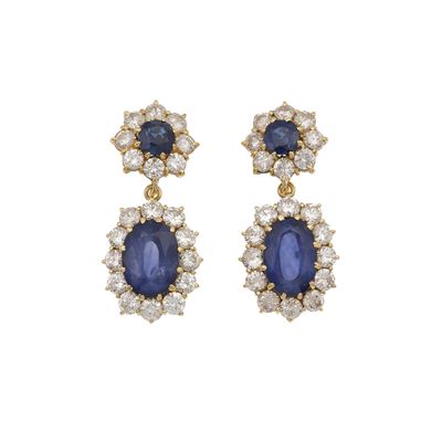 Orecchini con Zaffiri e Diamanti