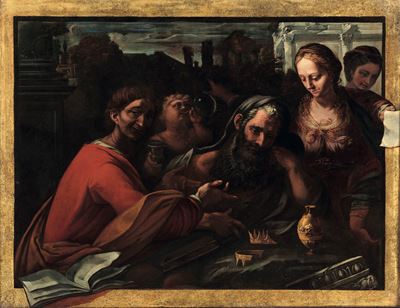 Banchetto Musicale o La caducità del Potere Temporale, olio su tela