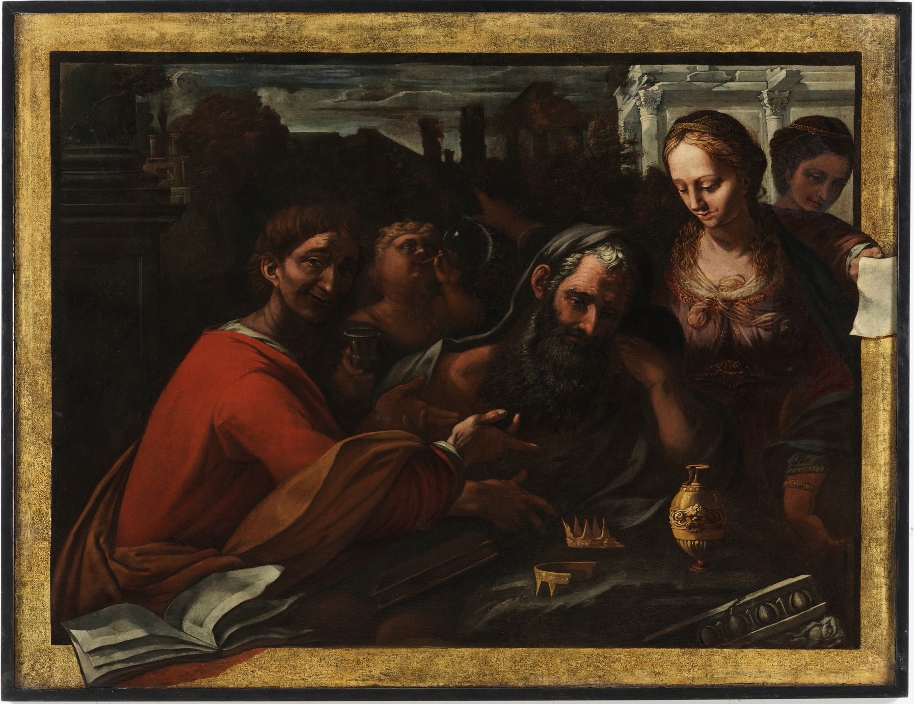 Pietro Paolini - Banchetto Musicale o La caducità del Potere Temporale, olio su tela