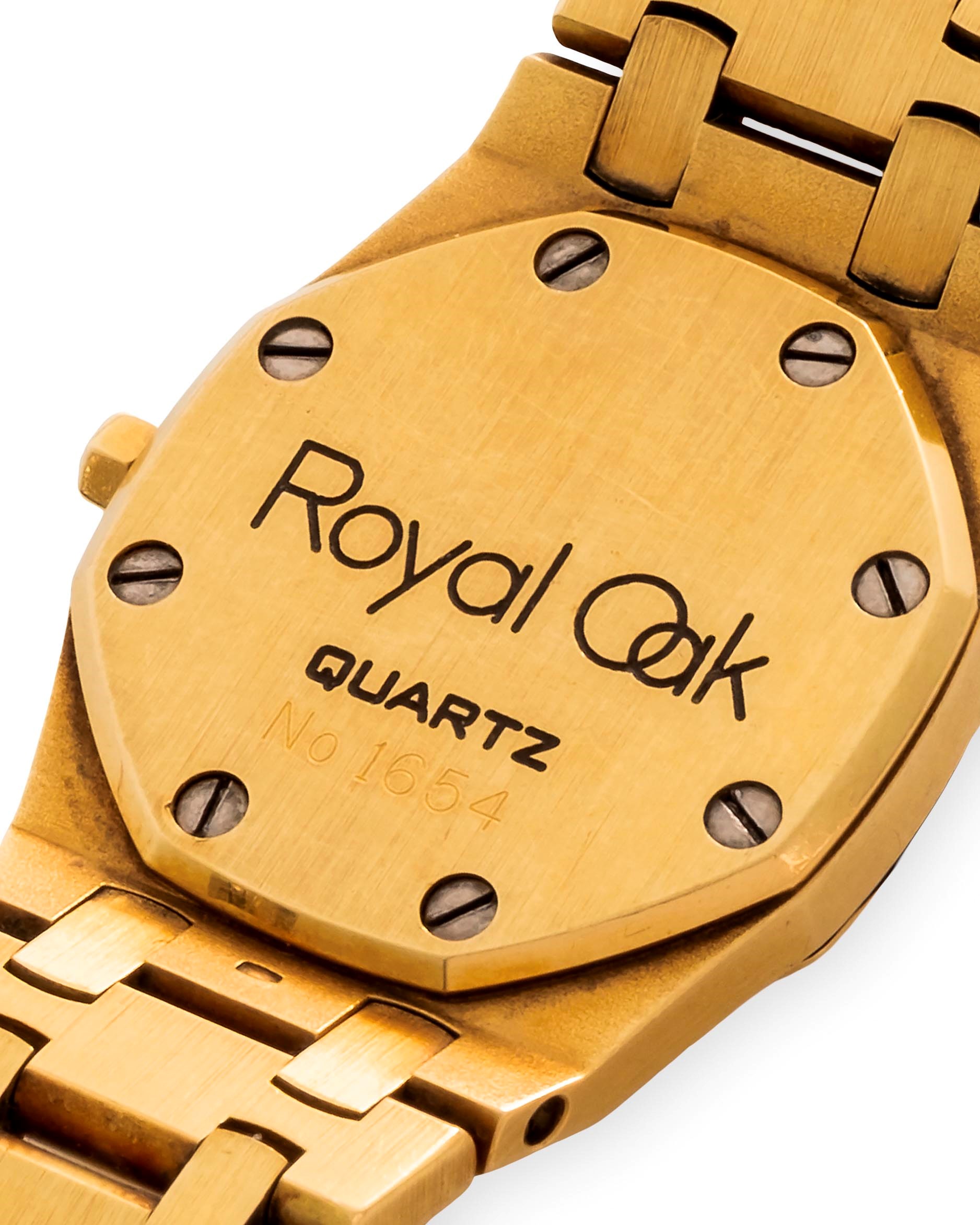 Audemars Piguet - Royal Oak Lady ref. 6007BA, oro giallo 18k, quarzo, quadrante grigio Tapisserie