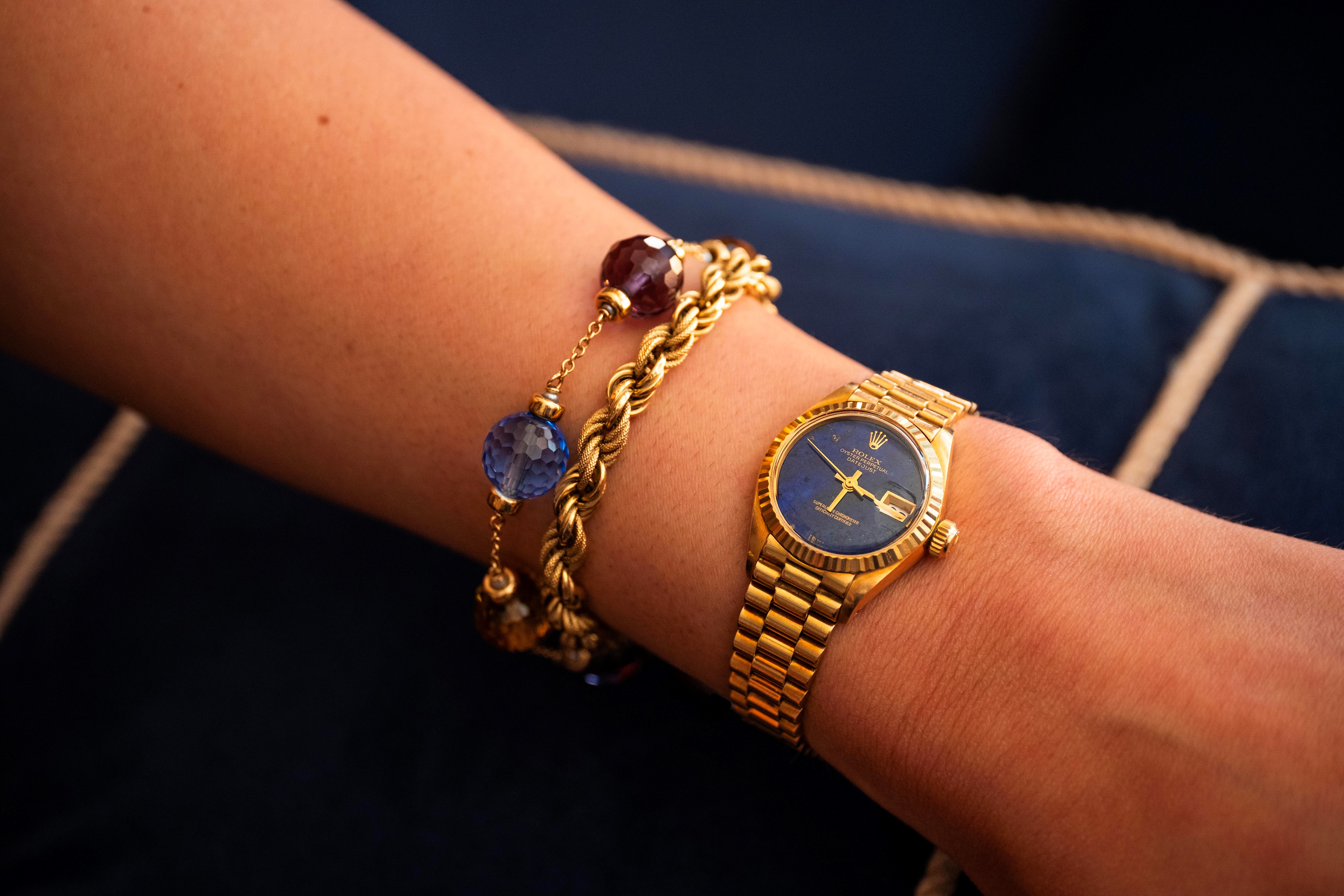 Rolex - Lady Datejust ref. 6917 in oro giallo 18k con quadrante in Lapislazzuli (circa 1975)