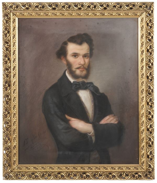 Scuola del XIX secolo Ritratto di gentiluomo